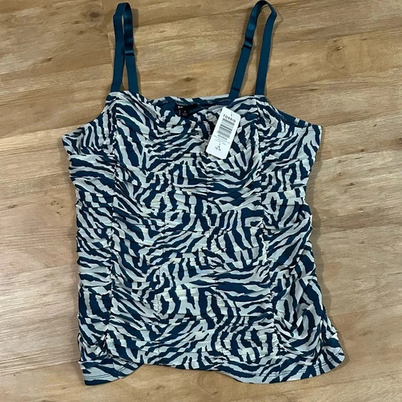 STRETCH MESH SHIRRED CAMI TORRID - Picture 3 of 4